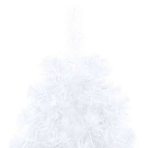 Umjetna osvijetljena polovica božićnog drvca bijela 180 cm Cijena