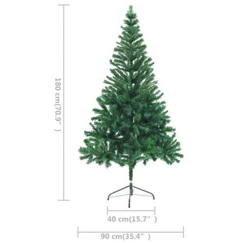 Umjetno osvijetljeno božićno drvce s kuglicama 180 cm 564 grane Cijena