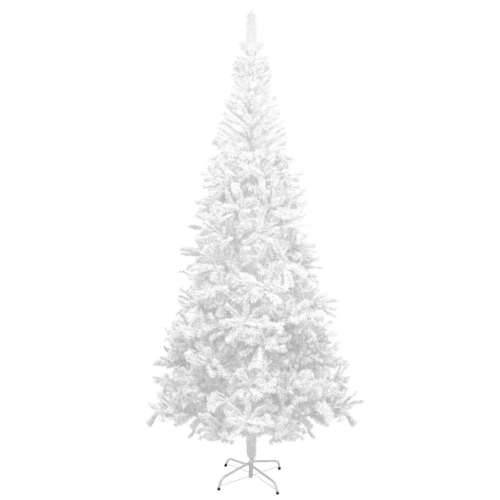 Umjetno osvijetljeno božićno drvce s kuglicama L 240 cm bijelo Cijena