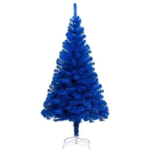 Umjetno osvijetljeno božićno drvce s kuglicama plavo 180 cm PVC Cijena