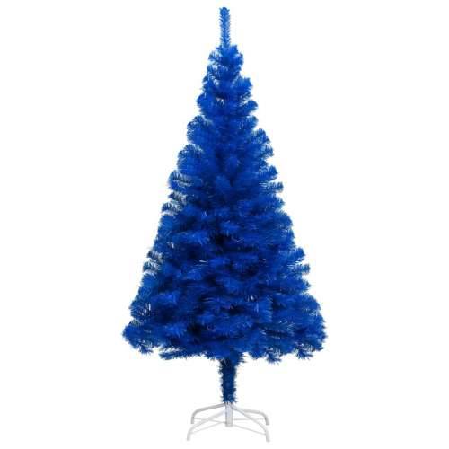 Umjetno osvijetljeno božićno drvce s kuglicama plavo 240 cm PVC Cijena