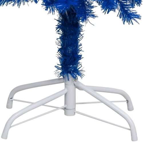 Umjetno osvijetljeno božićno drvce s kuglicama plavo 240 cm PVC Cijena