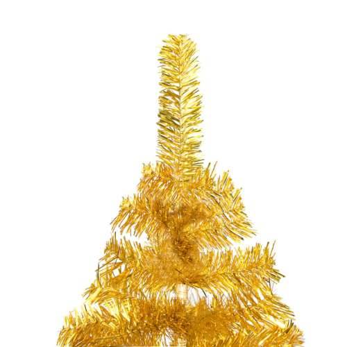 Umjetno osvijetljeno božićno drvce s kuglicama zlatno 150cm PET Cijena