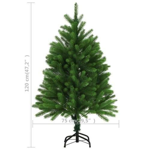 Umjetno osvijetljeno božićno drvce s kuglicama 120 cm zeleno Cijena