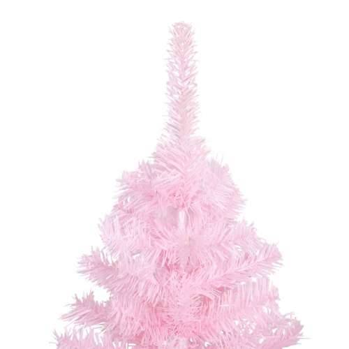 Umjetno osvijetljeno božićno drvce s kuglicama rozo 180 cm PVC Cijena