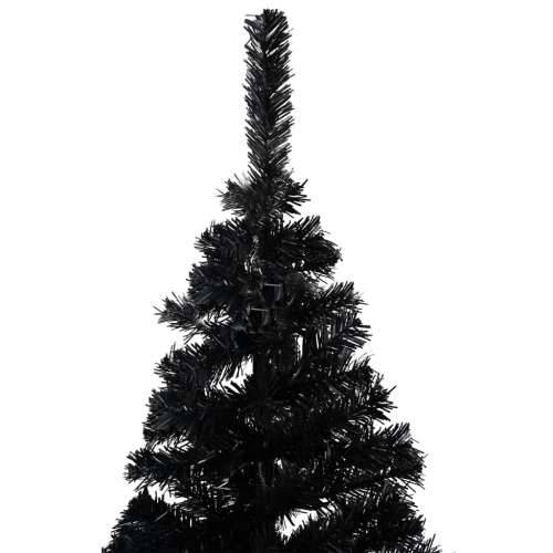 Umjetno osvijetljeno božićno drvce s kuglicama crno 120 cm PVC Cijena