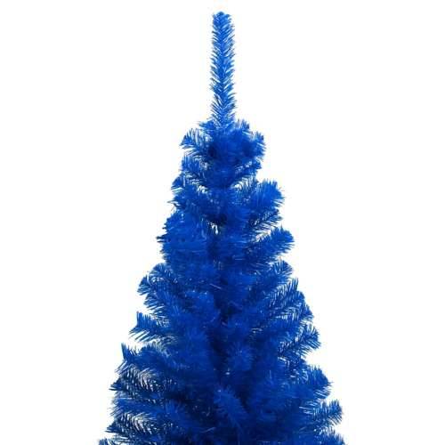 Umjetno osvijetljeno božićno drvce s kuglicama plavo 210 cm PVC - plava i siva 210 x 120 cm 1 Cijena
