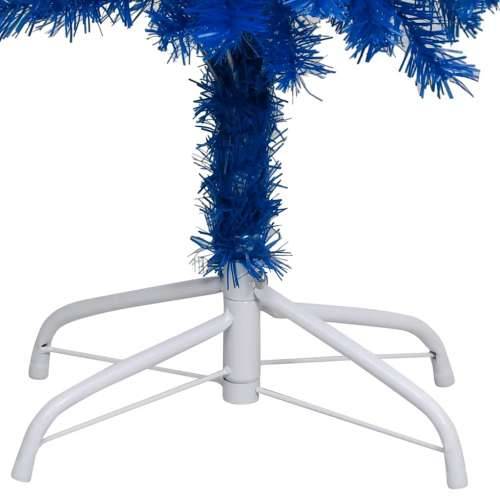 Umjetno osvijetljeno božićno drvce s kuglicama plavo 210 cm PVC - plava i siva 210 x 120 cm 1 Cijena