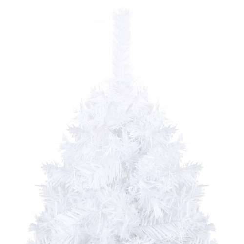 Umjetno osvijetljeno božićno drvce i kuglice bijelo 150 cm PVC Cijena