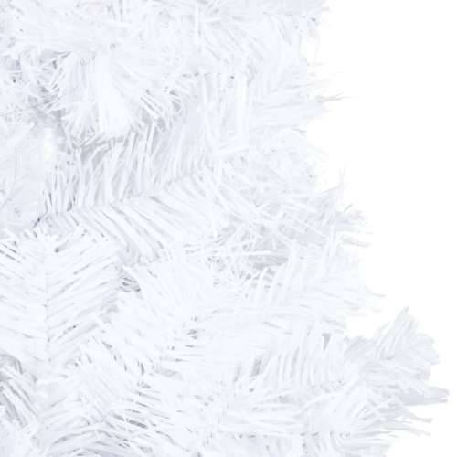 Umjetno osvijetljeno božićno drvce i kuglice bijelo 180 cm PVC Cijena