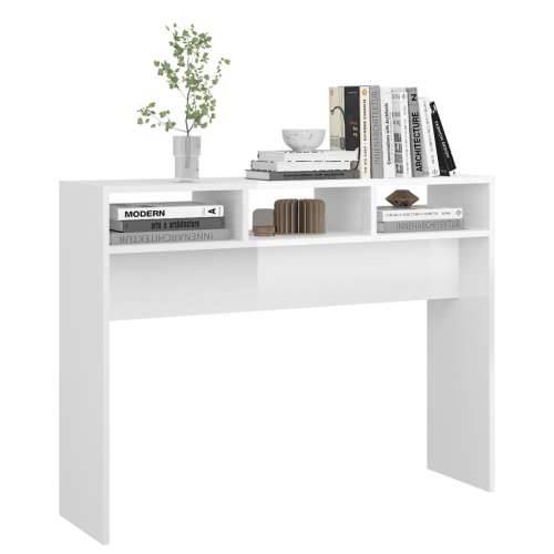 Konzolni stol visoki sjaj bijeli 105x30x80 cm konstruirano drvo - Visoko sjajno bijela 1 105 cm Cijena