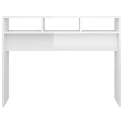 Konzolni stol visoki sjaj bijeli 105x30x80 cm konstruirano drvo - Visoko sjajno bijela 1 105 cm Cijena