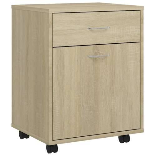 Ormarić s kotačima boja hrasta 45x38x54 cm konstruirano drvo - sonoma hrast 1 Cijena