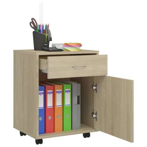 Ormarić s kotačima boja hrasta 45x38x54 cm konstruirano drvo - sonoma hrast 1 Cijena