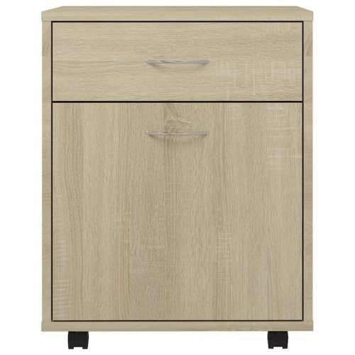 Ormarić s kotačima boja hrasta 45x38x54 cm konstruirano drvo - sonoma hrast 1 Cijena