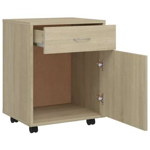 Ormarić s kotačima boja hrasta 45x38x54 cm konstruirano drvo - sonoma hrast 1 Cijena