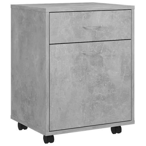 Ormarić s kotačima boja betona 45x38x54 cm konstruirano drvo - Beton siva 1 Cijena