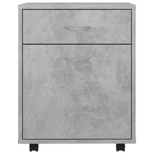 Ormarić s kotačima boja betona 45x38x54 cm konstruirano drvo - Beton siva 1 Cijena