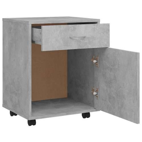 Ormarić s kotačima boja betona 45x38x54 cm konstruirano drvo - Beton siva 1 Cijena