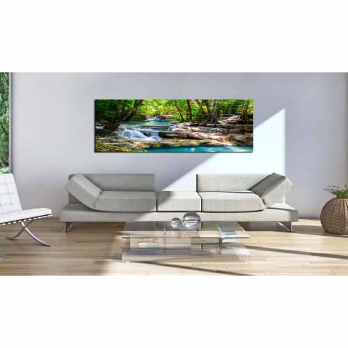 Slika - Nature: Forest Waterfall 150x50 Cijena