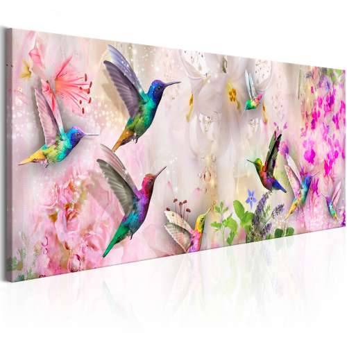 Slika - Colourful Hummingbirds (1 Part) Narrow 120x40 Cijena