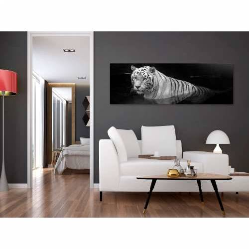 Slika - Shining Tiger (1 Part) Black and White Narrow 150x50 Cijena