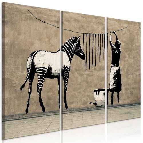 Slika - Banksy: Washing Zebra on Concrete (3 Parts) 90x60 Cijena