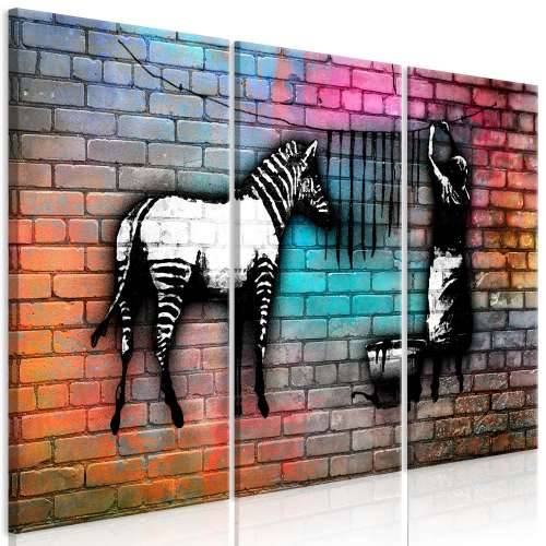 Slika - Washing Zebra - Colourful Brick (3 Parts) 90x60 Cijena