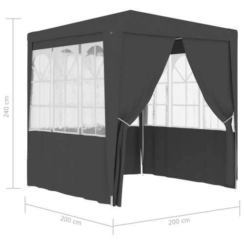 Profesionalni šator za zabave 2 x 2 m antracit 90 g/m² Cijena