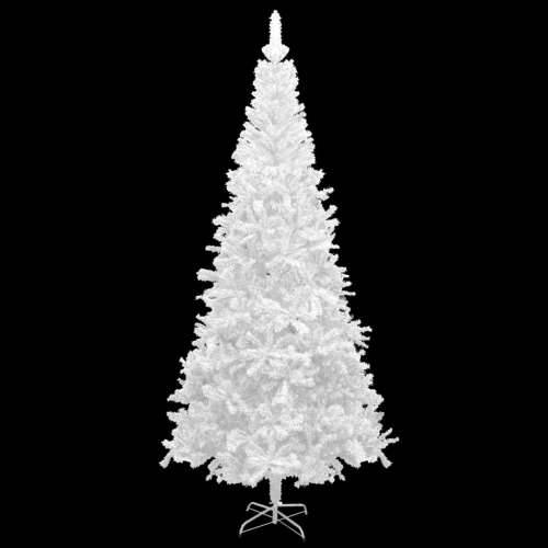 Umjetno osvijetljeno božićno drvce s kuglicama L 240 cm bijelo Cijena