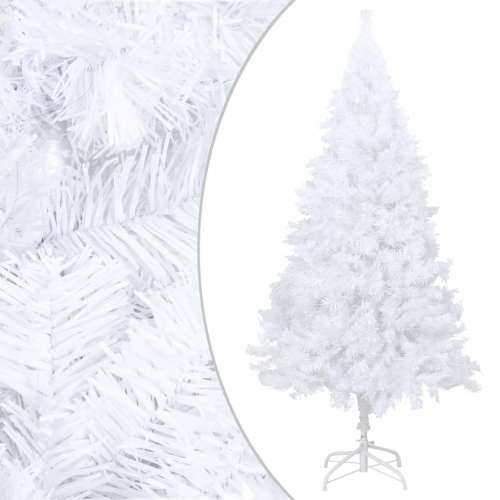 Umjetno osvijetljeno božićno drvce i kuglice bijelo 210 cm PVC Cijena