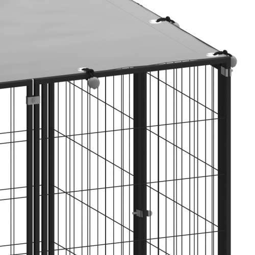 Kavez za pse crni 330 x 110 x 110 cm čelični Cijena