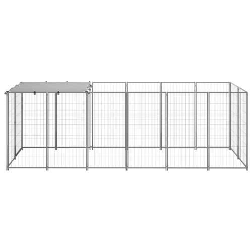 Kavez za pse srebrni 330 x 110 x 110 cm čelični Cijena