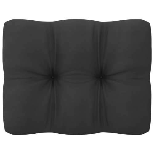 11-dijelna vrtna garnitura s jastucima crna od masivne borovine Cijena