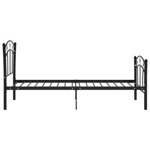Okvir za krevet s nogometnim uzorkom crni metalni 90 x 200 cm - Crna Cijena