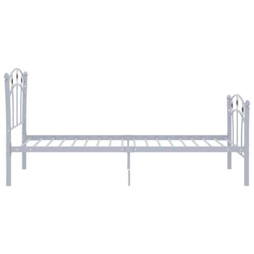 Okvir za krevet s nogometnim uzorkom sivi metalni 90 x 200 cm - Siva Cijena