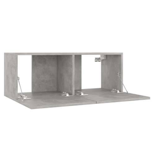 3-dijelni set TV ormarića siva boja betona konstruirano drvo - Beton siva 3 80 cm Cijena