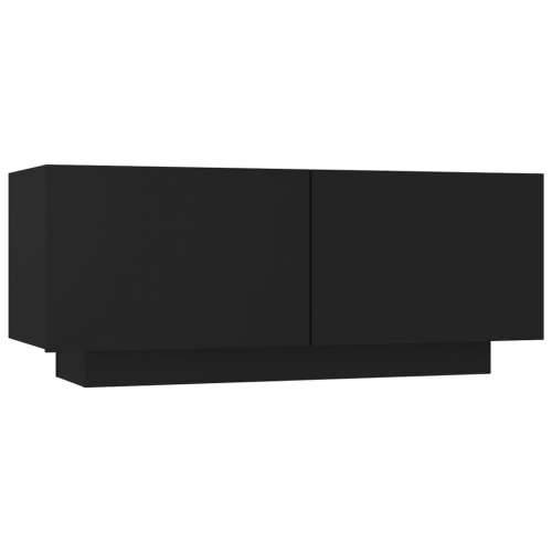 Noćni ormarić crni 100 x 35 x 40 cm od konstruiranog drva - Crna 1 Cijena