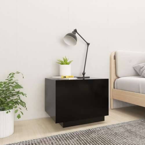 Noćni ormarić crni 100 x 35 x 40 cm od konstruiranog drva - Crna 1 Cijena