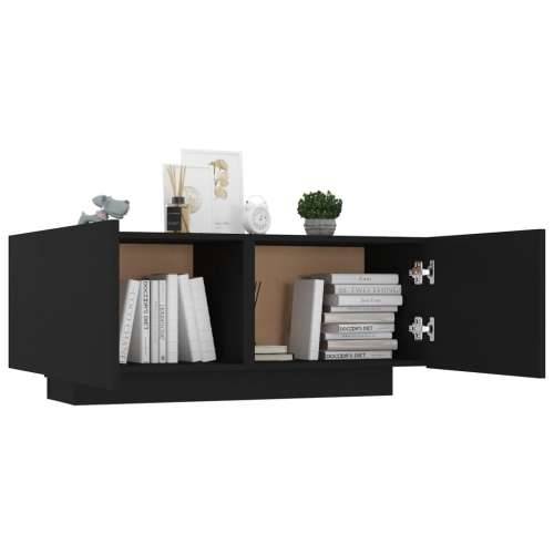 Noćni ormarić crni 100 x 35 x 40 cm od konstruiranog drva - Crna 1 Cijena