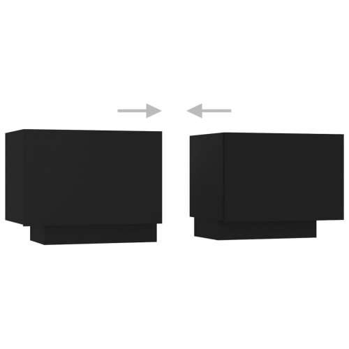 Noćni ormarić crni 100 x 35 x 40 cm od konstruiranog drva - Crna 1 Cijena