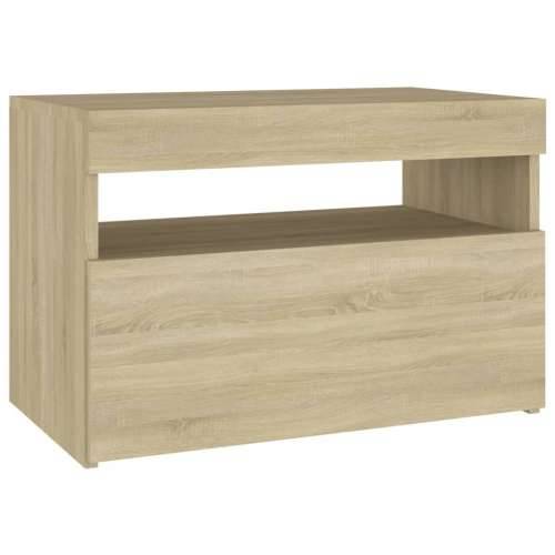Noćni ormarić LED boja hrasta sonome 60 x 35 x 40 cm drveni - sonoma hrast 1 Cijena