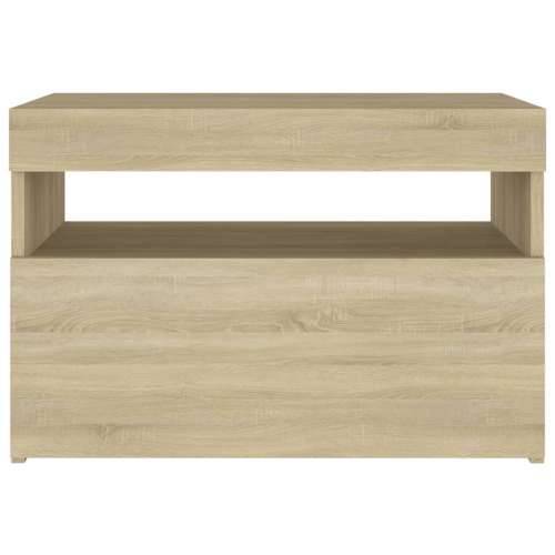 Noćni ormarić LED boja hrasta sonome 60 x 35 x 40 cm drveni - sonoma hrast 1 Cijena