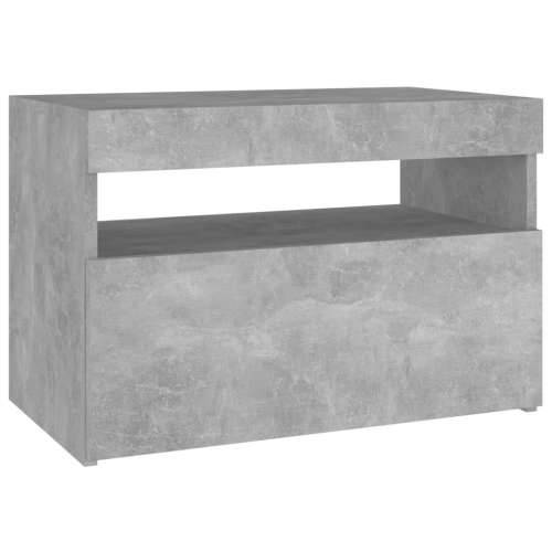 Noćni ormarić LED 2 kom siva boja betona 60x35x40 cm od iverice - Beton siva 2 Cijena