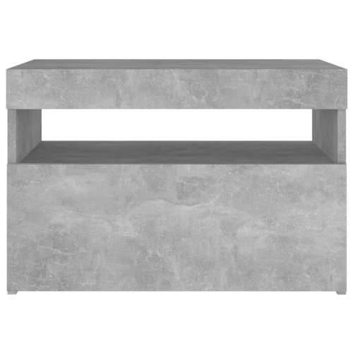 Noćni ormarić LED 2 kom siva boja betona 60x35x40 cm od iverice - Beton siva 2 Cijena