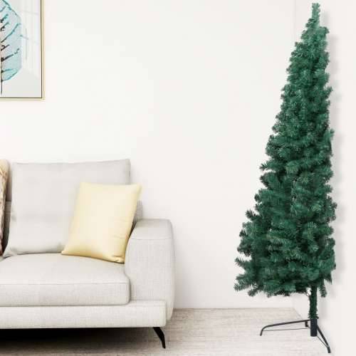 Umjetna polovica božićnog drvca sa stalkom zelena 120 cm PVC - Zelena 120 x 68 cm 1 Cijena