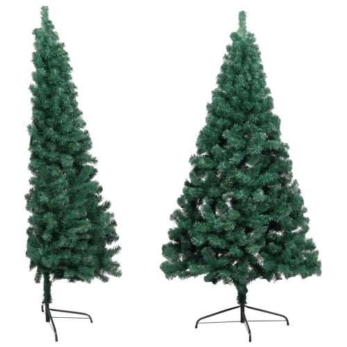 Umjetna polovica božićnog drvca sa stalkom zelena 120 cm PVC - Zelena 120 x 68 cm 1 Cijena