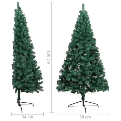 Umjetna polovica božićnog drvca sa stalkom zelena 120 cm PVC - Zelena 120 x 68 cm 1 Cijena