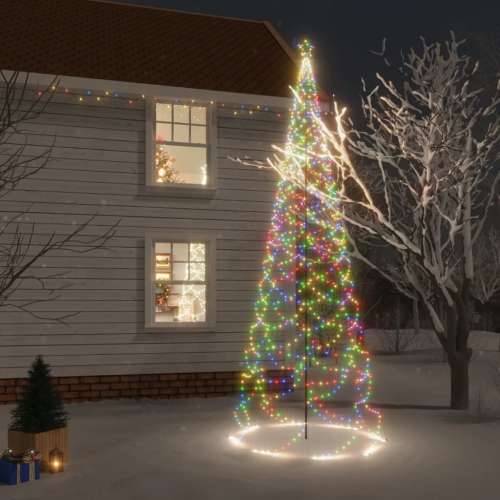 Božićno drvce s metalnim stupom 1400 LED žarulja šarene 5 m