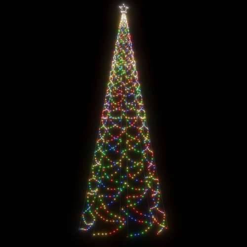 Božićno drvce s metalnim stupom 1400 LED žarulja šarene 5 m Cijena